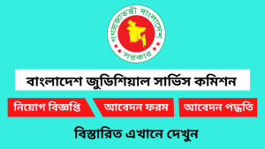 বাংলাদেশ জুডিশিয়াল সার্ভিস কমিশন সচিবালয় নিয়োগ বিজ্ঞপ্তি ২০২৫
