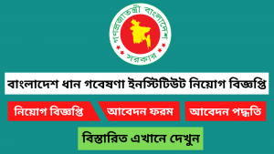 বাংলাদেশ ধান গবেষণা ইনস্টিটিউট নিয়োগ বিজ্ঞপ্তি ২০২৫