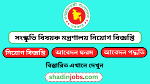 সংস্কৃতি বিষয়ক মন্ত্রণালয় নিয়োগ বিজ্ঞপ্তি ২০২৫