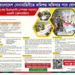বাংলাদেশ সেনাবাহিনীতে ২৮ তম ডিএসএসসি (এএমসি) পুরুষ/মহিলা নিয়োগ সার্কুলার