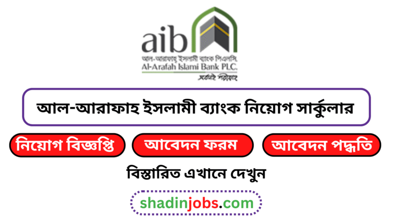 আল-আরাফাহ ইসলামী ব্যাংক নিয়োগ বিজ্ঞপ্তি ২০২৫