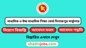 দিনাজপুর মাধ্যমিক ও উচ্চ মাধ্যমিক শিক্ষা বোর্ড নিয়োগ বিজ্ঞপ্তি ২০২৫