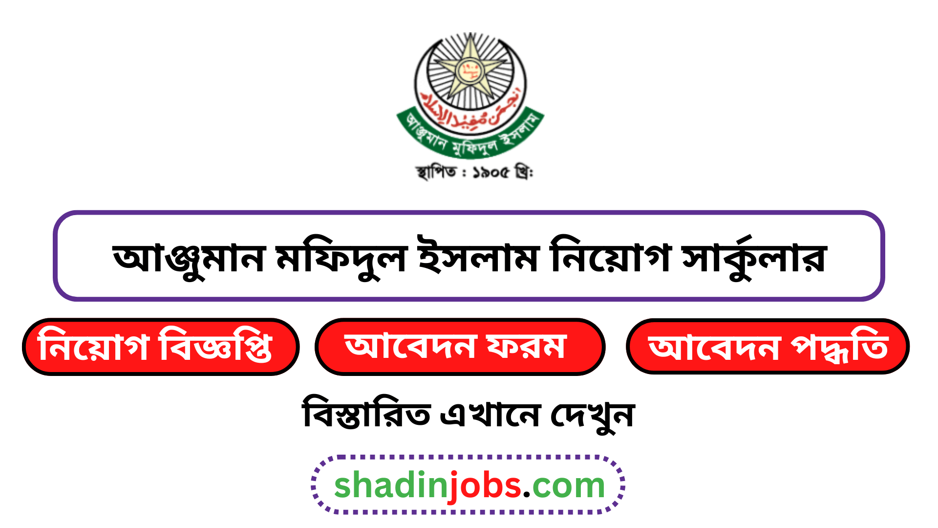 আঞ্জুমান মফিদুল ইসলাম নিয়োগ বিজ্ঞপ্তি ২০২৬