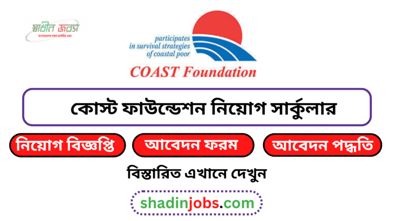 কোস্ট ফাউন্ডেশন নিয়োগ বিজ্ঞপ্তি ২০২৬