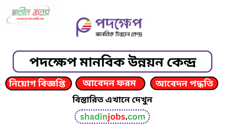 পদক্ষেপ মানবিক উন্নয়ন কেন্দ্র নিয়োগ বিজ্ঞপ্তি ২০২৬
