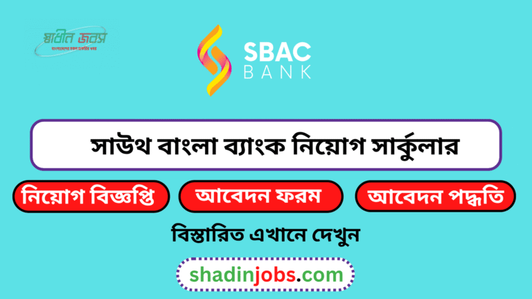 সাউথ বাংলা ব্যাংক নিয়োগ বিজ্ঞপ্তি ২০২৬