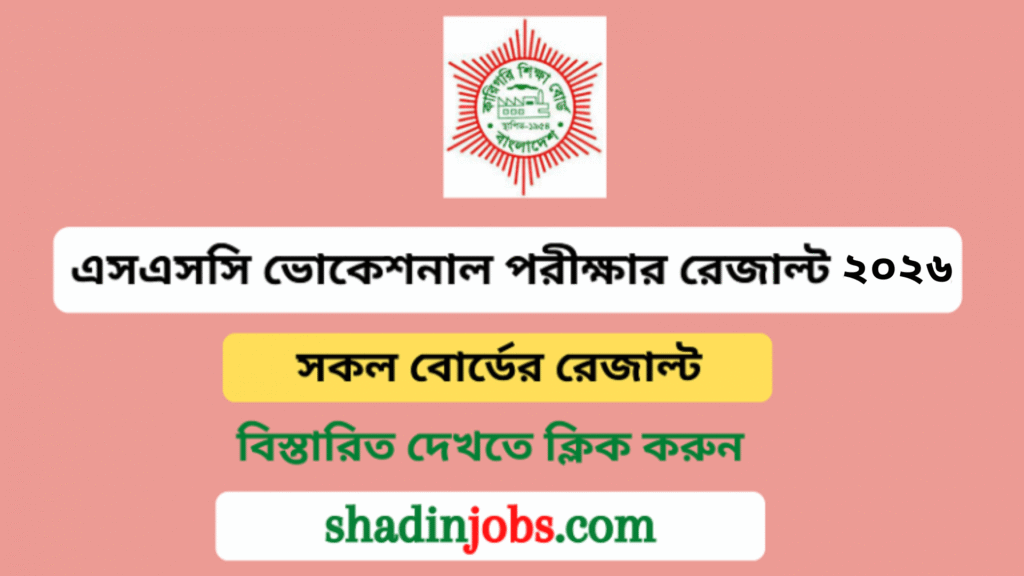 এসএসসি ভোকেশনাল পরীক্ষার রেজাল্ট ২০২৬