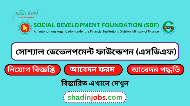 সোশ্যাল ডেভেলপমেন্ট ফাউন্ডেশন নিয়োগ বিজ্ঞপ্তি ২০২৬