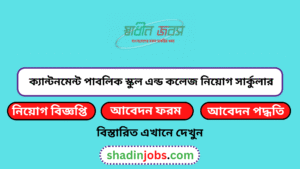 ক্যান্টনমেন্ট পাবলিক স্কুল এন্ড কলেজ নিয়োগ বিজ্ঞপ্তি ২০২৬